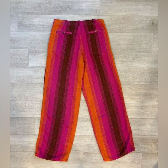 Urban Outfitters Martina Linen Low Rise Trousers 2 Sold Out - Picture 2 of 8